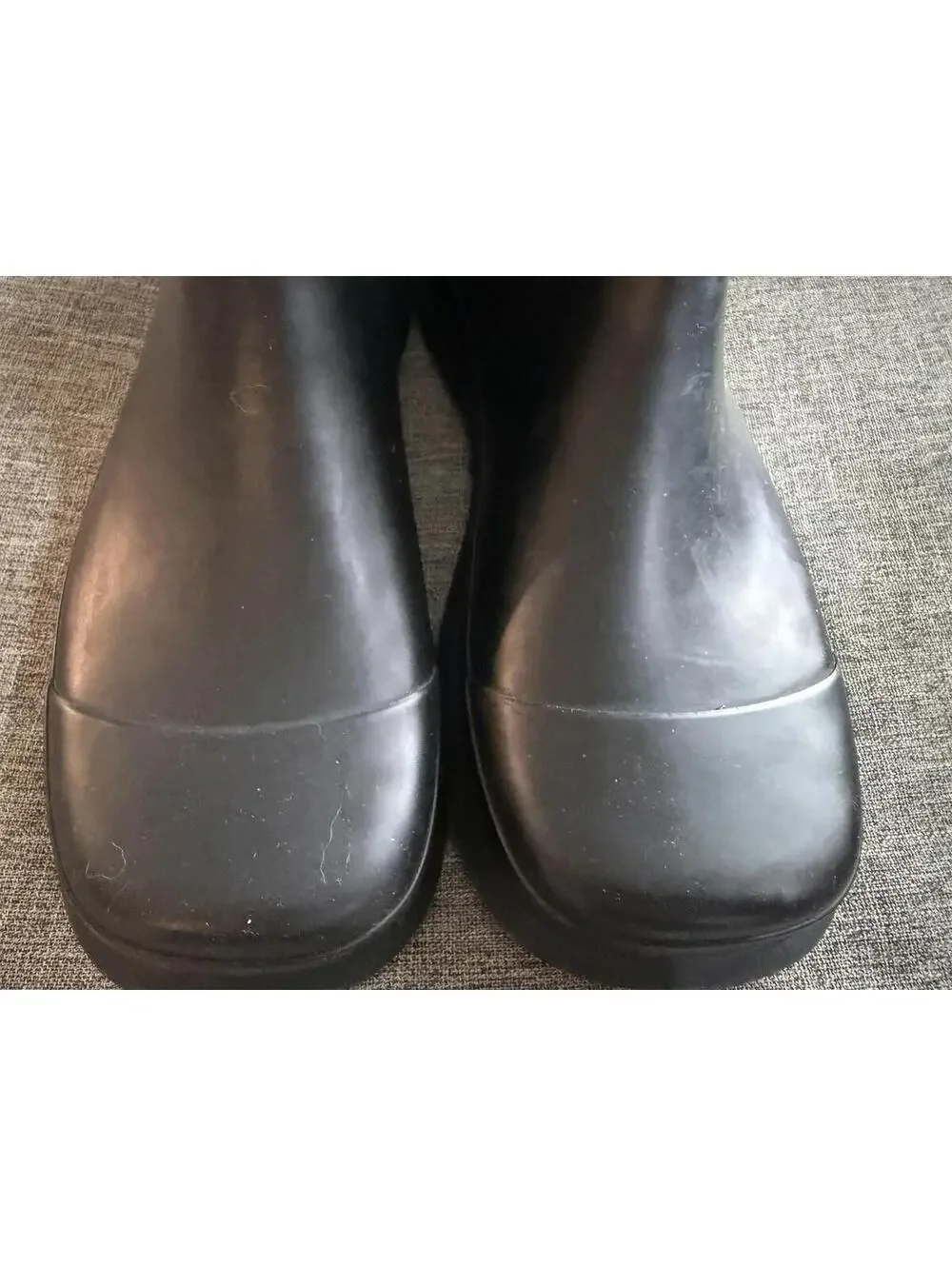 Eddie Bauer Rubber Chelsea Boots Womens Size 10 Black Pull On Rain Shoes